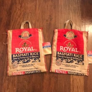 Royal Basmati Rice Burlap bags (2)